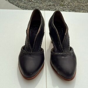 Black and brown ELF heels